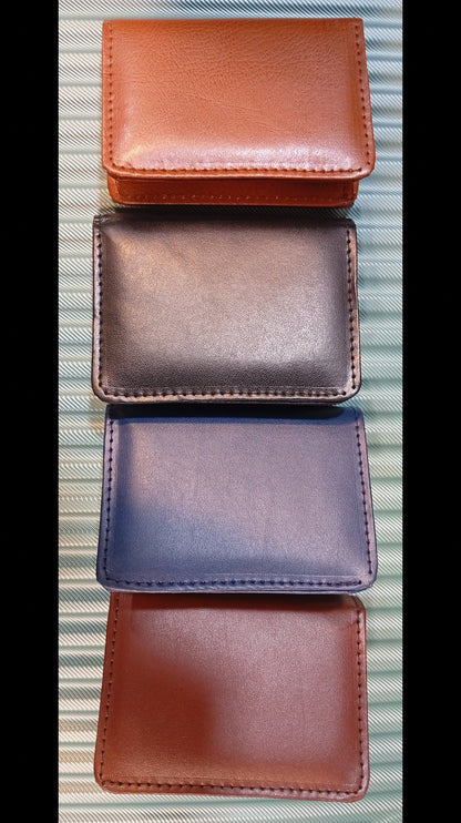EliteFold – Minimalist Leather Card Wallet (6 Card Slots + 2 Cash Pockets)