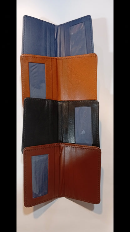 EliteFold – Minimalist Leather Card Wallet (6 Card Slots + 2 Cash Pockets)