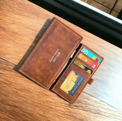 Premium Bifold Leather Wallet – RFID Blocking | Vintage Design with Multi Card Slots(Vairants)